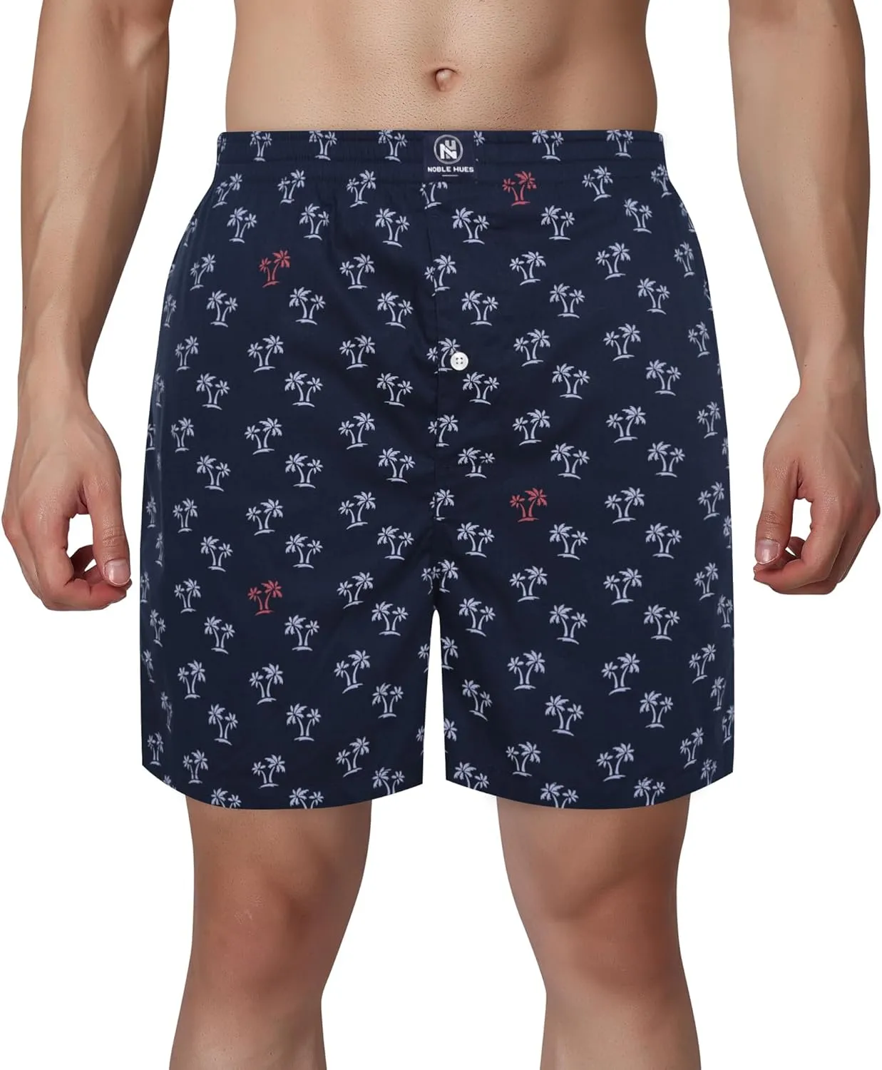 Men's Boxer Shorts, Comfortable Cotton Boxers, 100% Cotton Print Multicolor Boxers for Men, Multi Pack