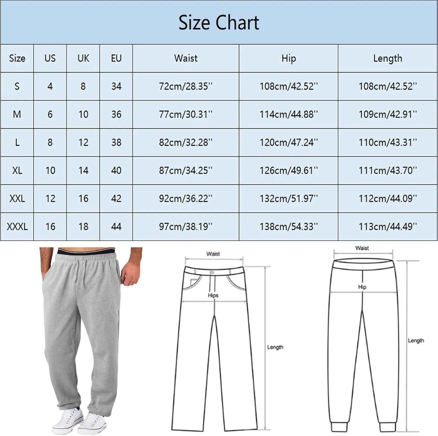Men's Fleece Lined Sweatpants Wide Free Straight Leg Jogging Pants Workout High Waist Yoga Pants with Pockets
