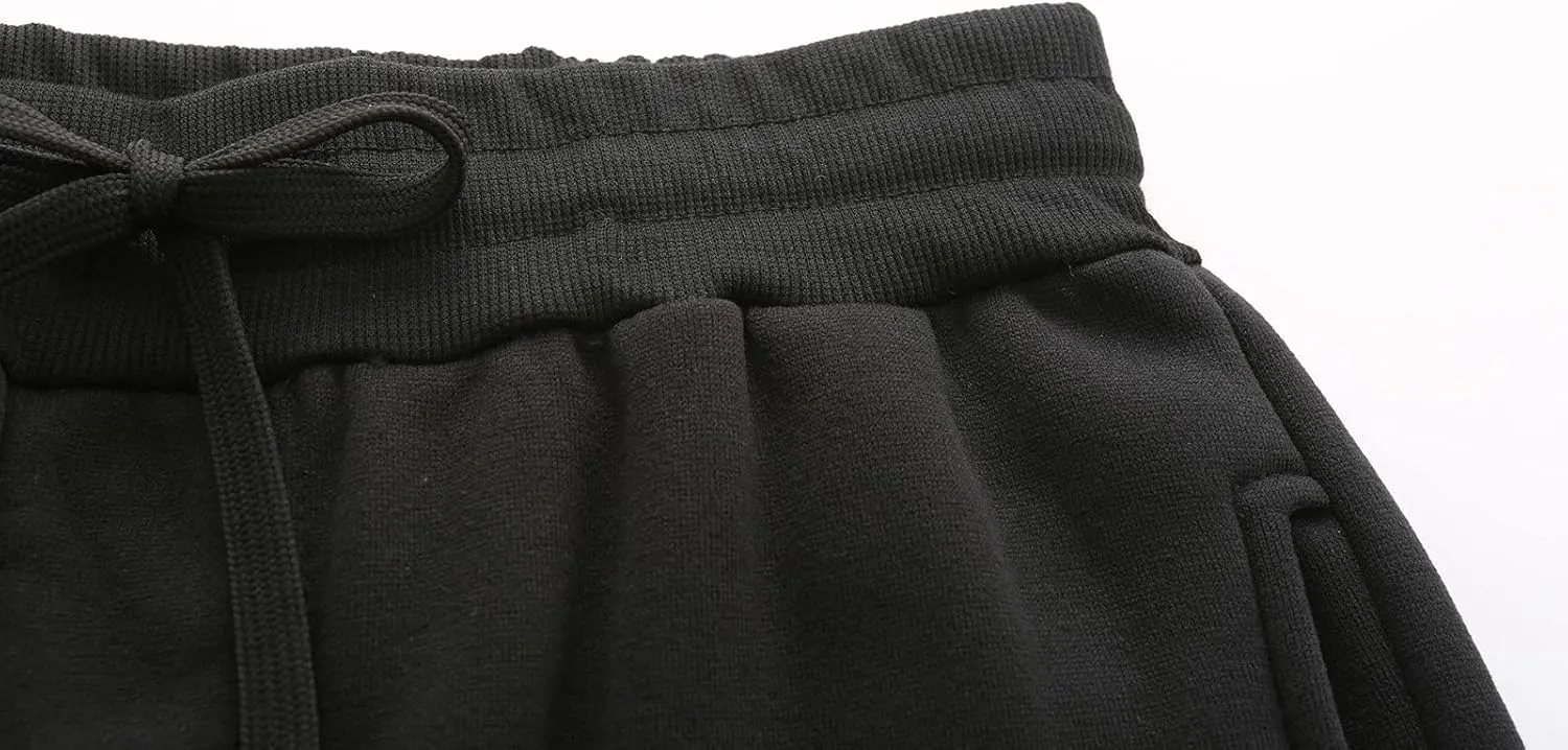 Mens Heavyweight Fleece Workout Joggers Oversized Hip Hop Workout Cinch Bottom Sweatpants Casual Workout Baggy Pants