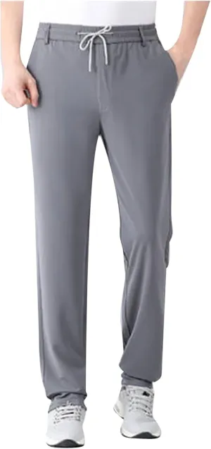 Men's Ice Silk Bottom Sweatpants Baggy Pants Athletic Cozy with Pockets Trousers Joggers High Waisted Size 13 Men Pants