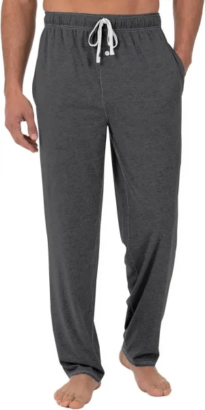 Mens Pajama Pants, Soft Cotton Sleep Lounge Pants Solid Plaid Comfort Soft Sleep Pant with Pockets and Drawstring