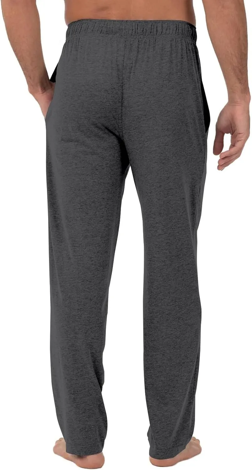 Mens Pajama Pants, Soft Cotton Sleep Lounge Pants Solid Plaid Comfort Soft Sleep Pant with Pockets and Drawstring