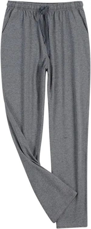 Mens Pajamas Bottom Plus Size Trousers Pants for Man Soft Rayon Thin Striped Basic Pajama Long Leg Lounge Pants Y2K