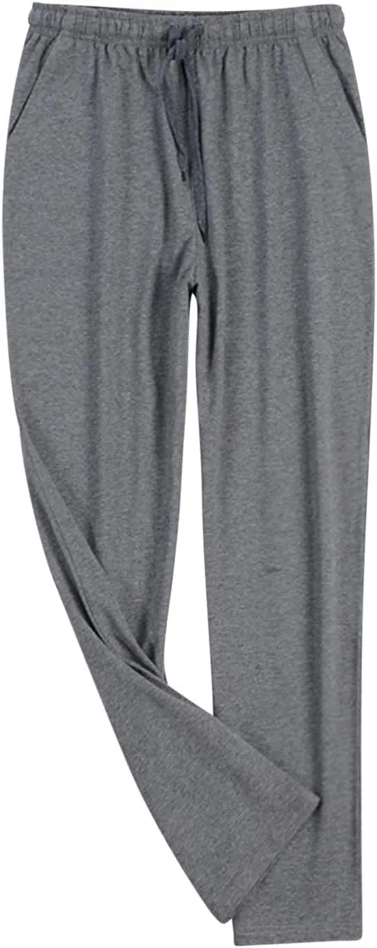 Mens Pajamas Bottom Plus Size Trousers Pants for Man Soft Rayon Thin Striped Basic Pajama Long Leg Lounge Pants Y2K
