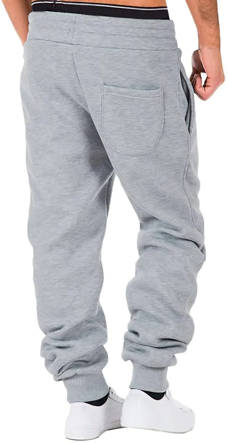 Mens Sporty Jogger Sweatpants Loose Fit Gym Athletic Pants Casual Workout Work Trousers