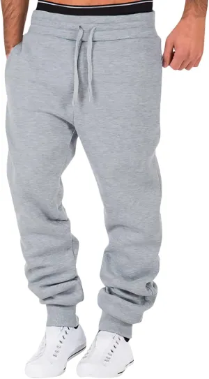 Mens Sporty Jogger Sweatpants Loose Fit Gym Athletic Pants Casual Workout Work Trousers