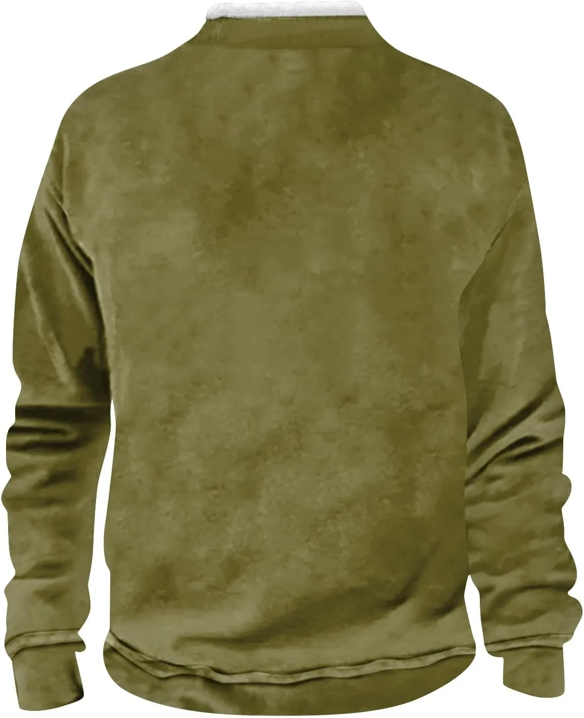 Men's Vintage Western Cowboy Zipper Sweatshirt Winter Warm Pullover 1/4 Zip Stand Collar Fit Casual Tactical Jacket
