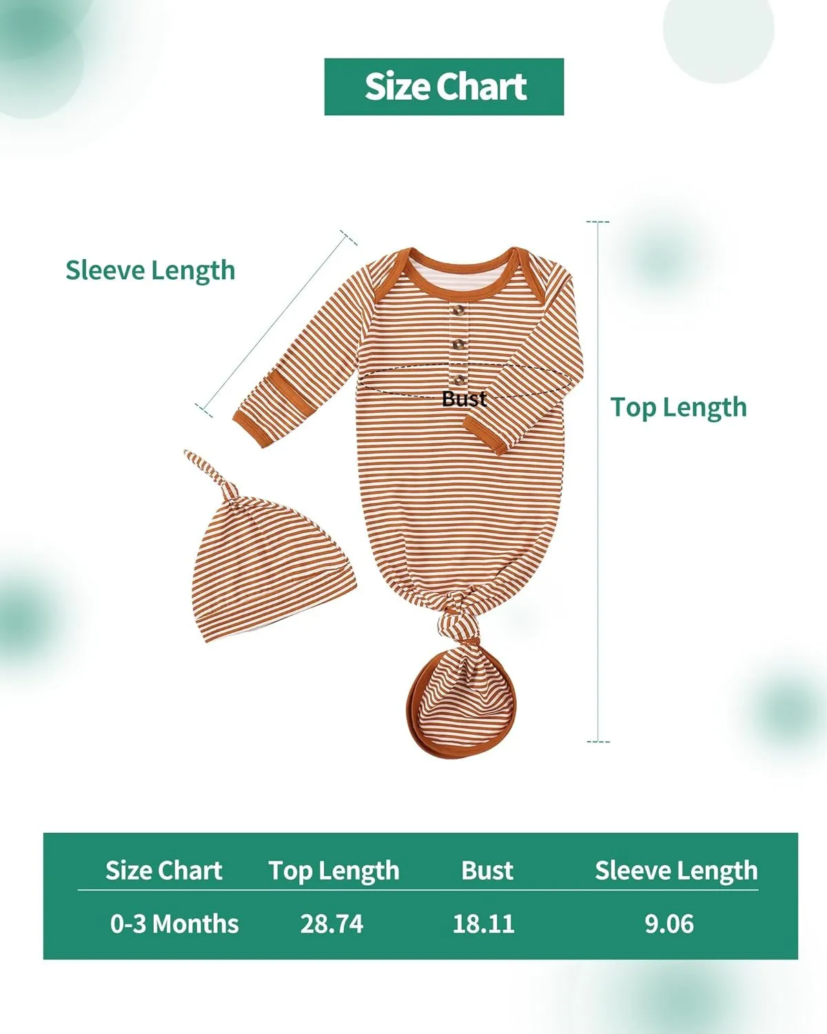Mikrdoo Newborn Girl Gown Baby Girl Pajamas Unisex Sleeper Rayon Derived from Bamboo Infant Pjs Nightgown Clothes