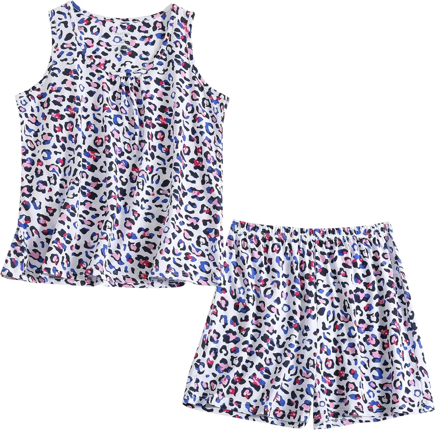 PNAEONG Women Cotton Sleepwear Short Sets Tank&Short Pajamas Sets XTSY208