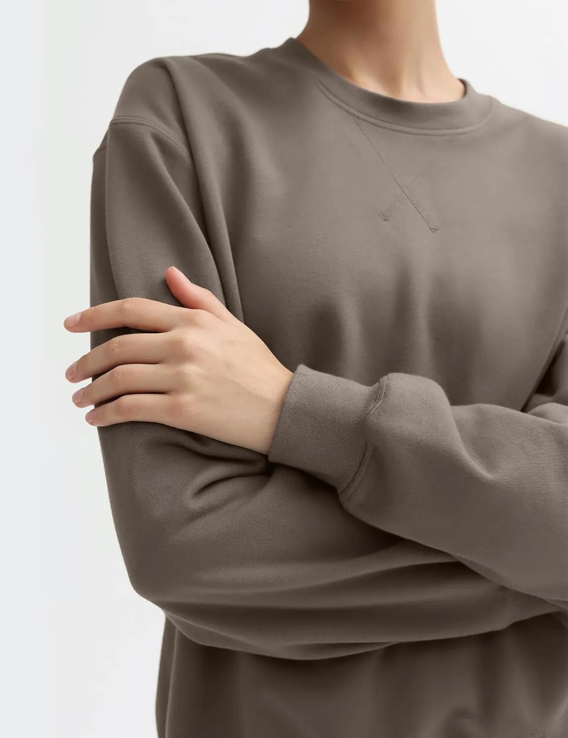 PUMIEY Women's Oversized Sweatshirt Crewneck Long Sleeve Loose Pullover Tops Fall Fashion Airy Collection