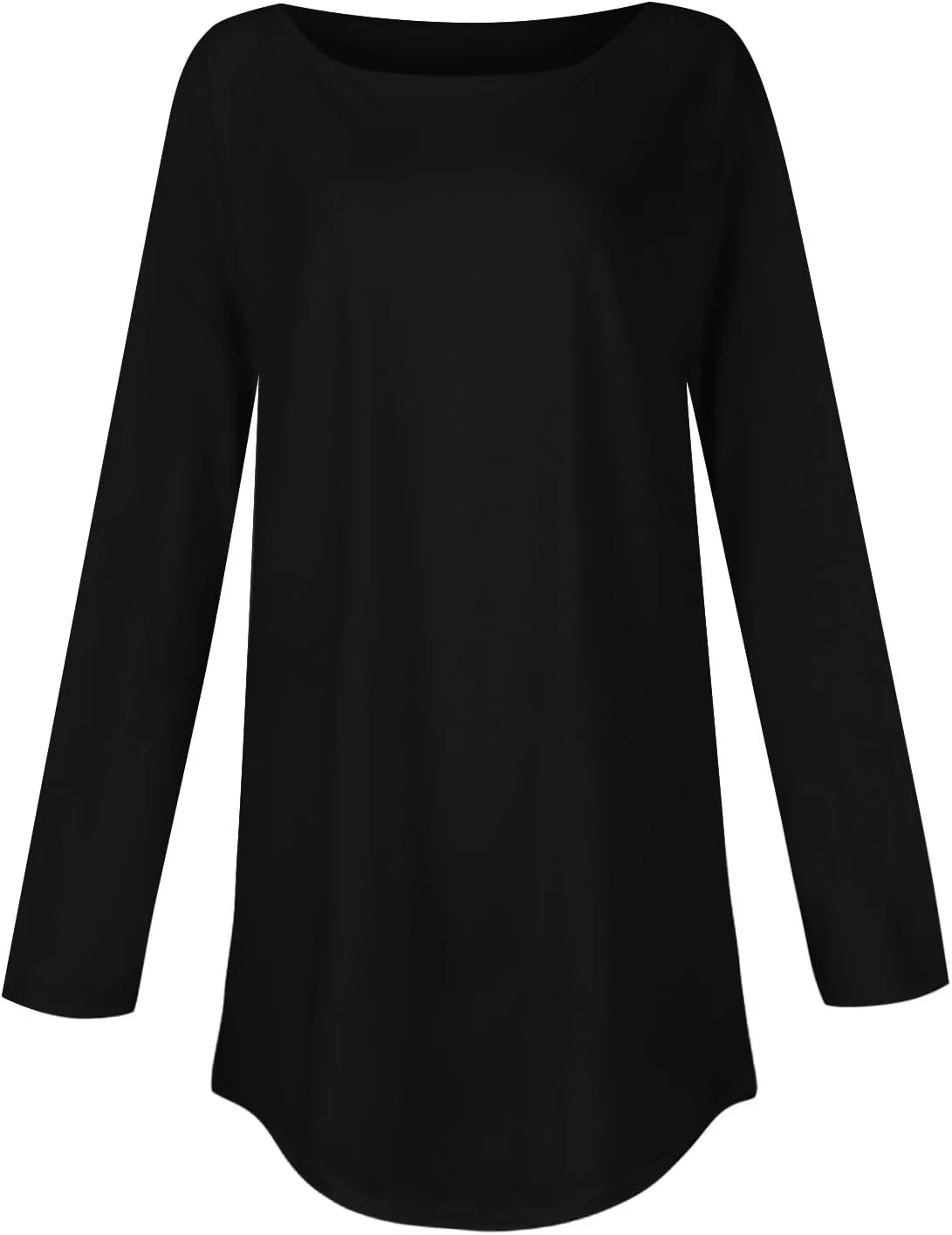 Shirts for Women Dressy Casual Fall Solid Tunic Tops Blouses Casual Long Sleeve Sexy Tops Winter Crew Neck Sweatshirts