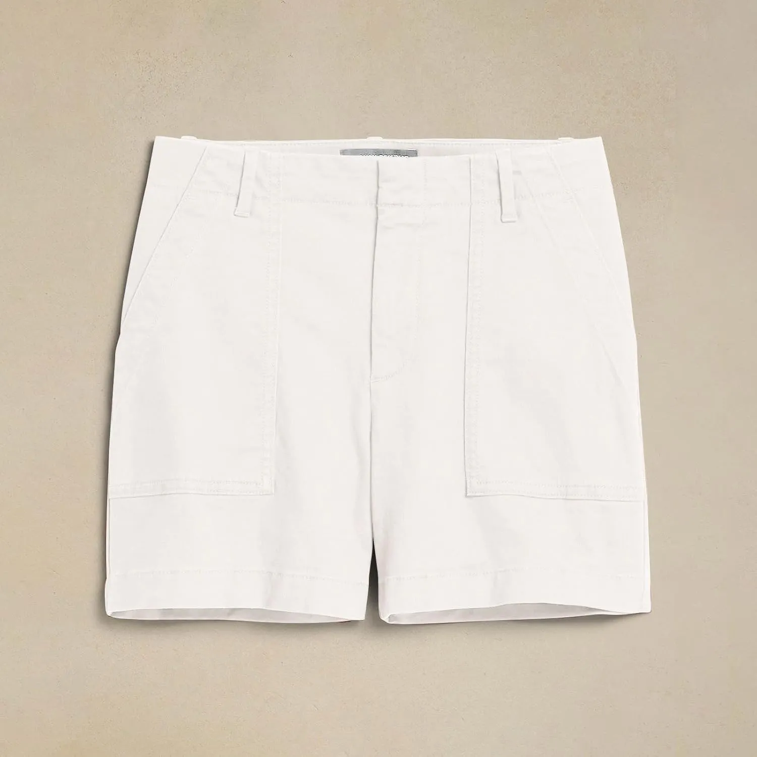 Stretch Chino Shorts for Women Summer Casual Elastic Waist Baggy Jean Shorts Pull On Twill Short Pants with Pockets