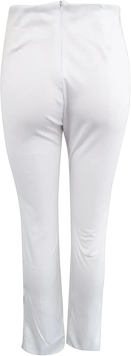 Stylish Elastic High Waist Straight Wide Leg Trousers for Womens Casual Lightweight Solid Color Soft Comfortable Button Pants
