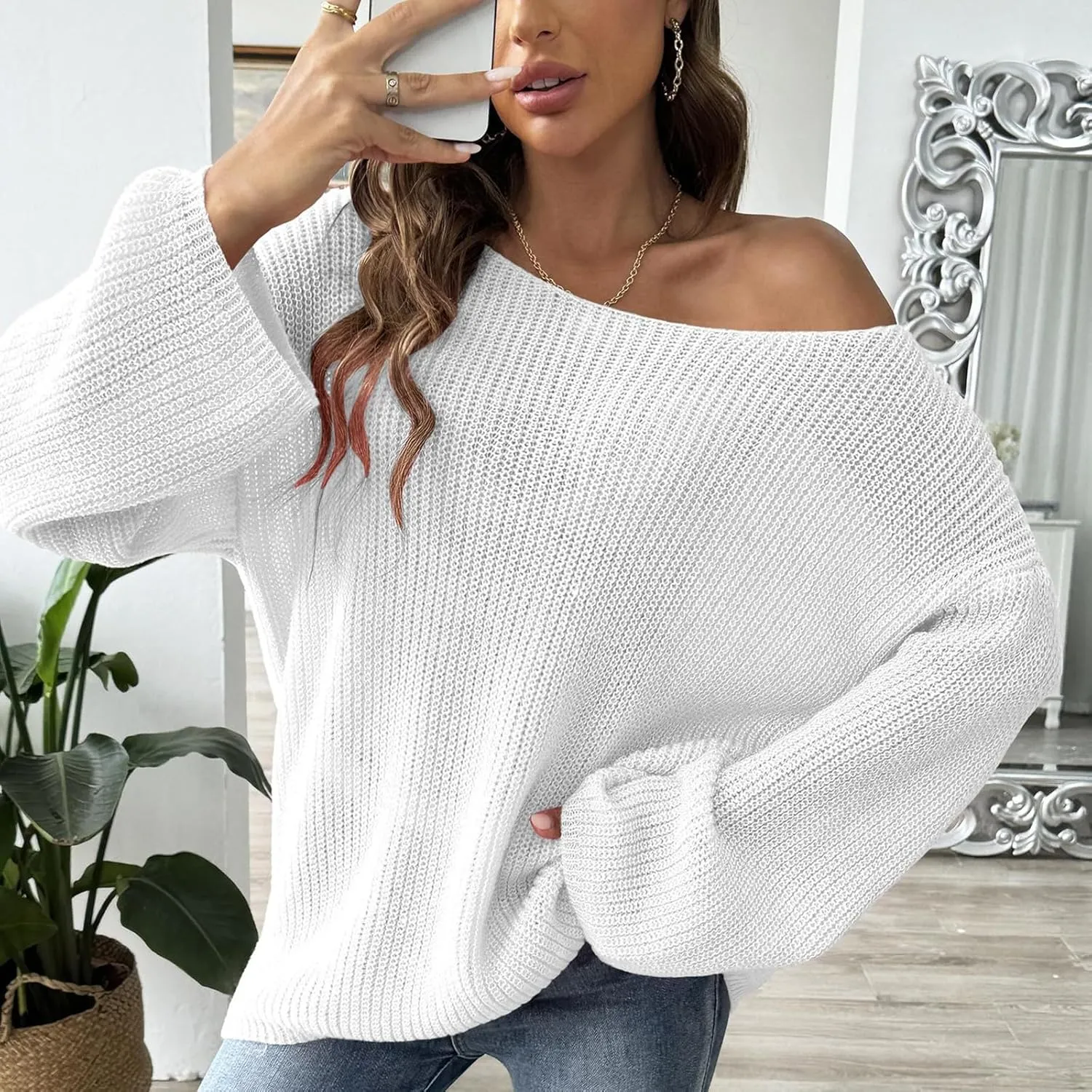 Sweater for Women Dressy Casual Long Sleeve Cable Knit Sweater Jumper Crewneck Pullover Soft Fall Trendy Outfits