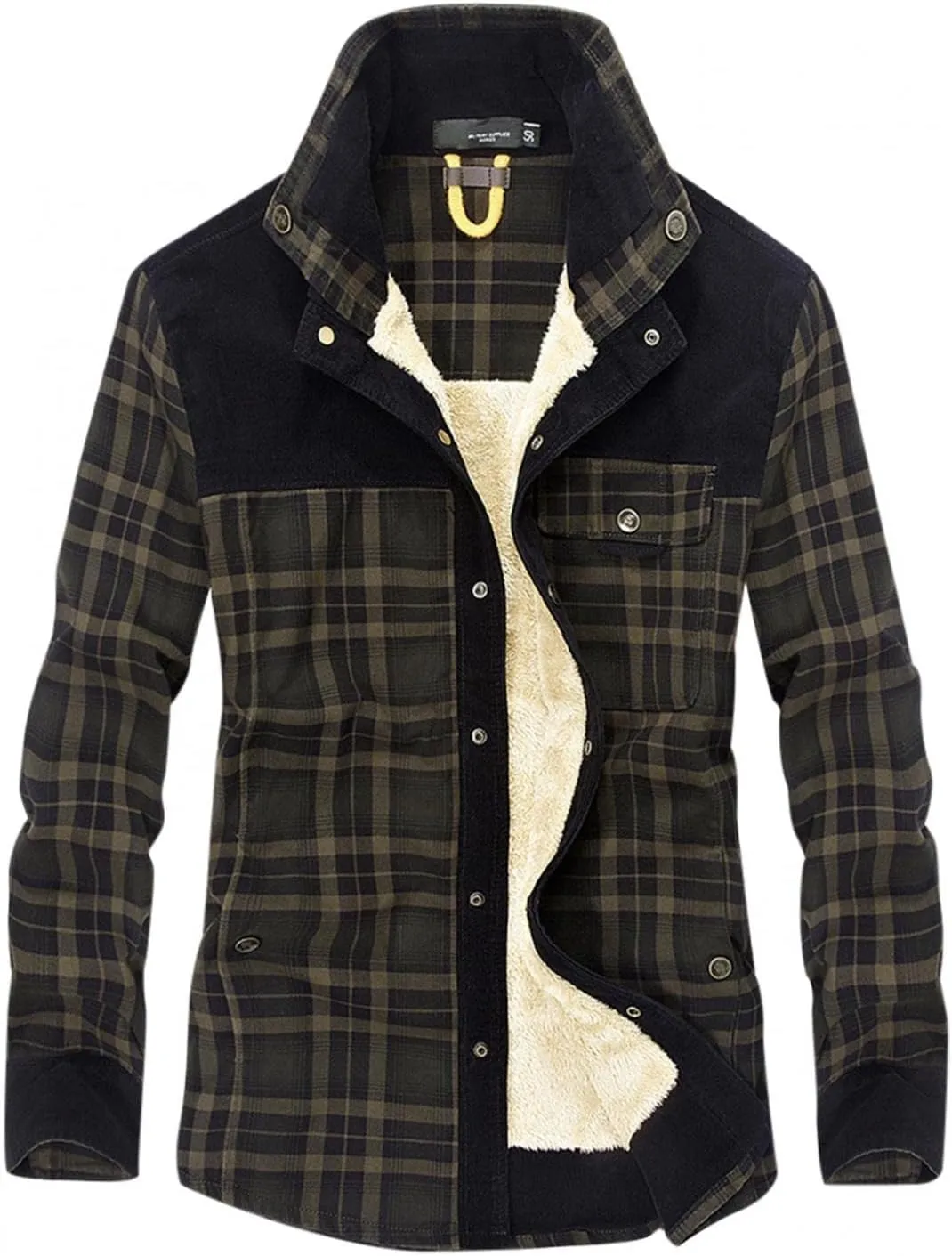 Sweatshirts for Men,Men's Button Down Regular Fit Long Sleeve Plaid Flannel Casual Shirts Men's Cotton Flannel Shirt Top