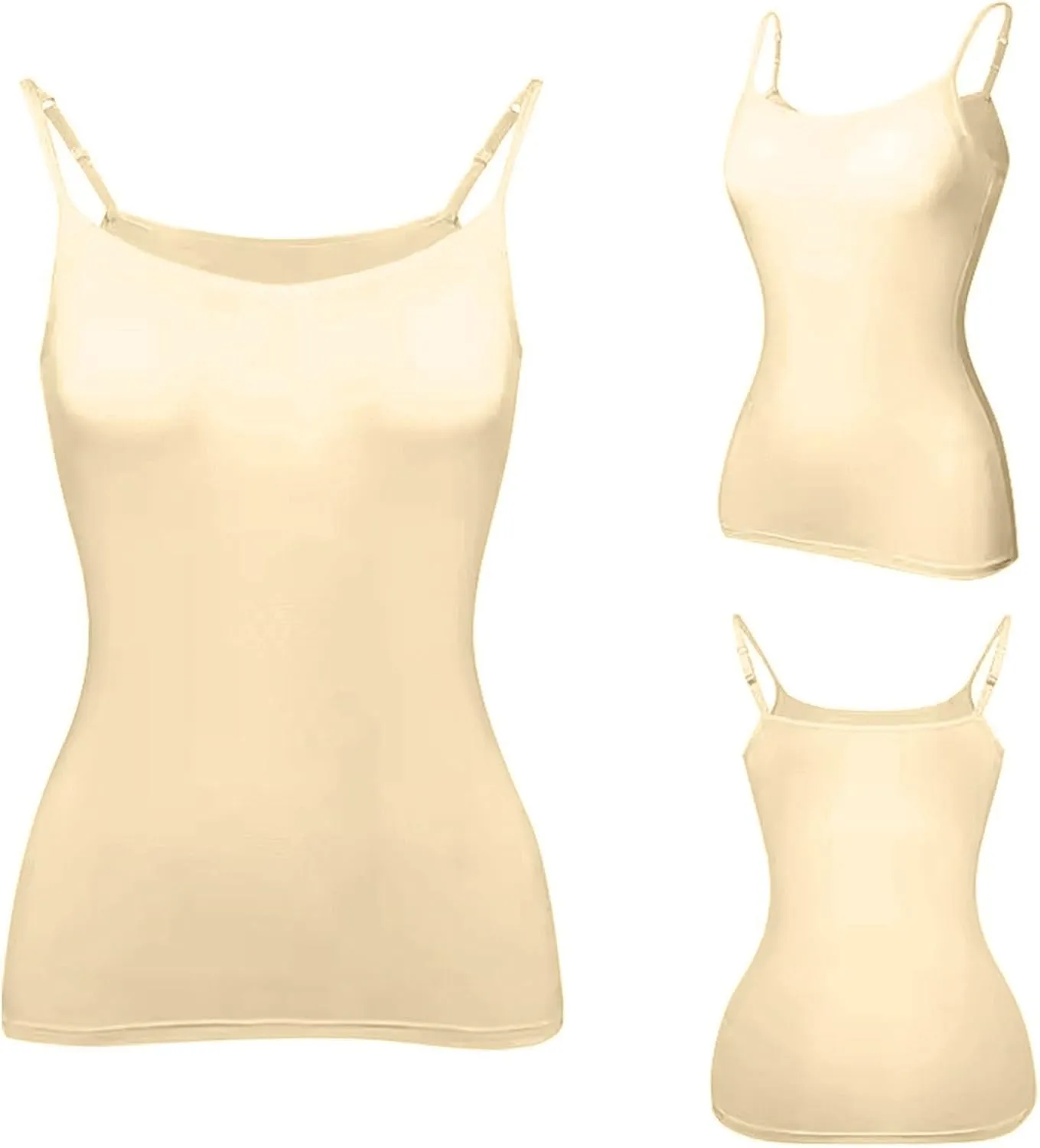 Tank Top with Built in Bra for Women Adjustable Spaghetti Strap Shelf Bra Camisole Tops Cotton Undershirts Cami