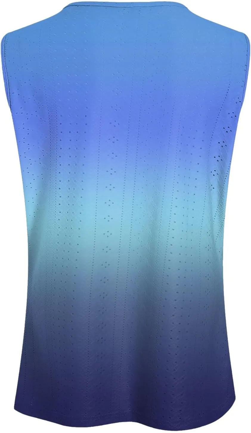 Tank Tops for Women 2025 Pleated Square Neck O Ring Shoulder Sleeveless Shirts Casual Loose Fit Trendy Blouses