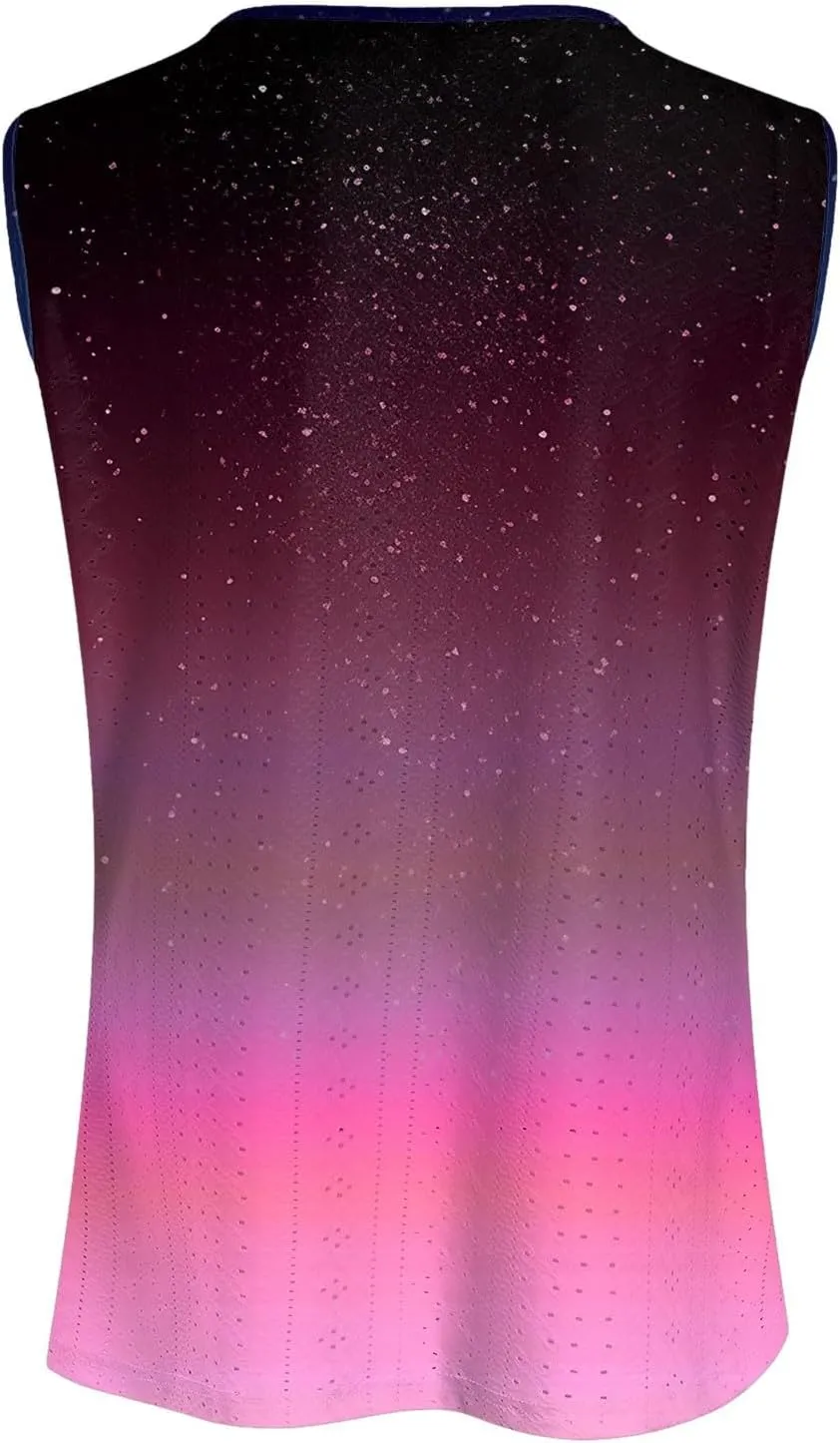 Tank Tops for Women 2025 Pleated Square Neck O Ring Shoulder Sleeveless Shirts Casual Loose Fit Trendy Blouses