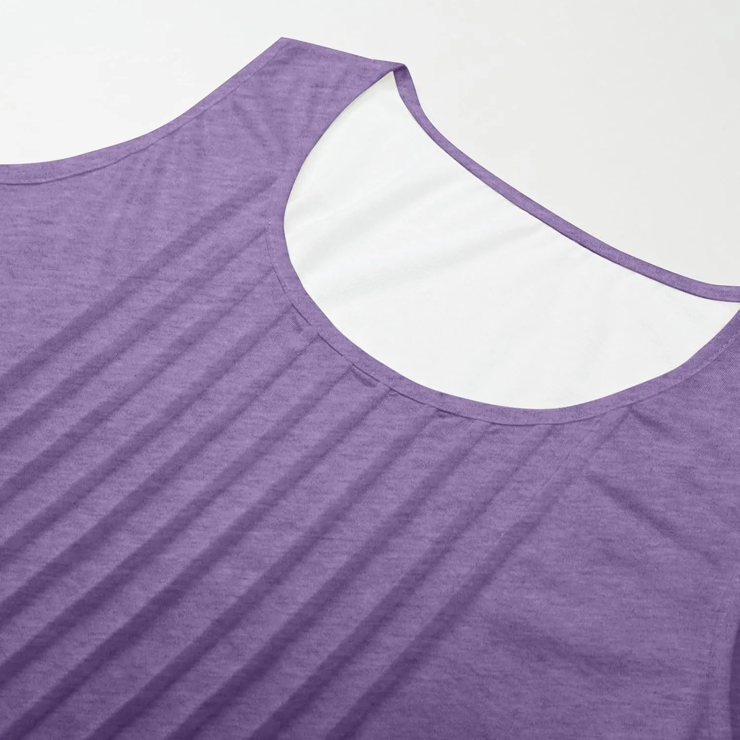 Tank Tops for Women 2025 Summer Sleeveless Pleated Crewneck Shirts Dressy Casual Beach Vacation Clothes