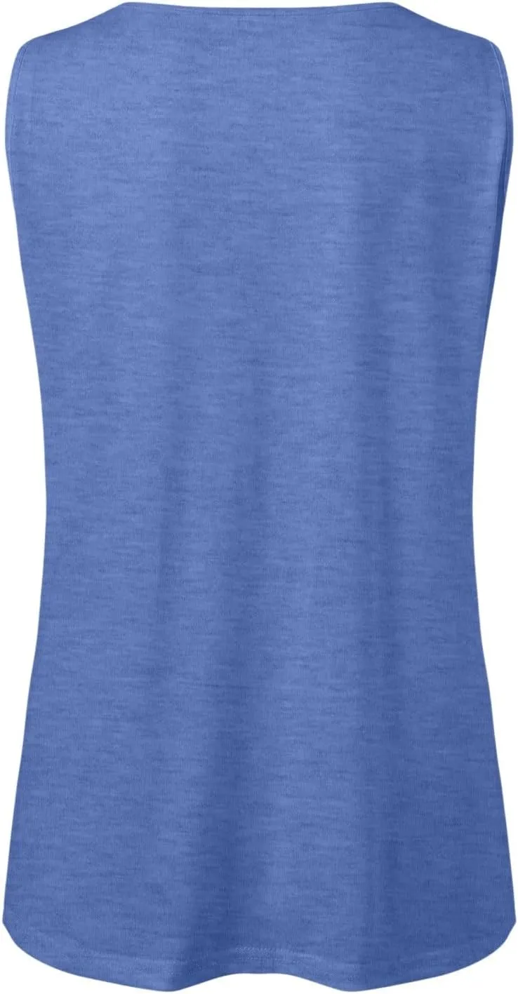 Tank Tops for Women 2025 Trendy Causal Crewneck Flowy Loose Fit Tank Top Sleeveless Summer Tops Tshirts