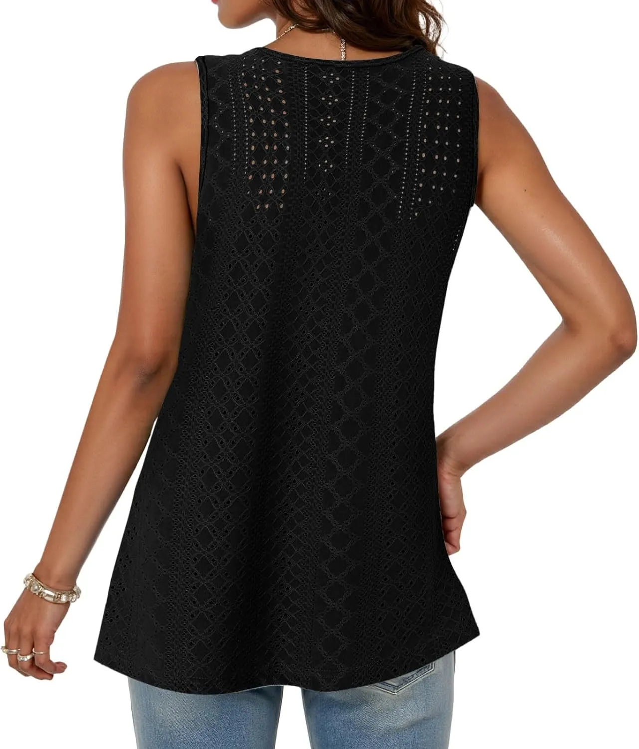 Tank Tops for Women 2025 Trendy Flowy Peplum Tops for Women Dressy Sleeveless V Neck Babydoll Tank Tops
