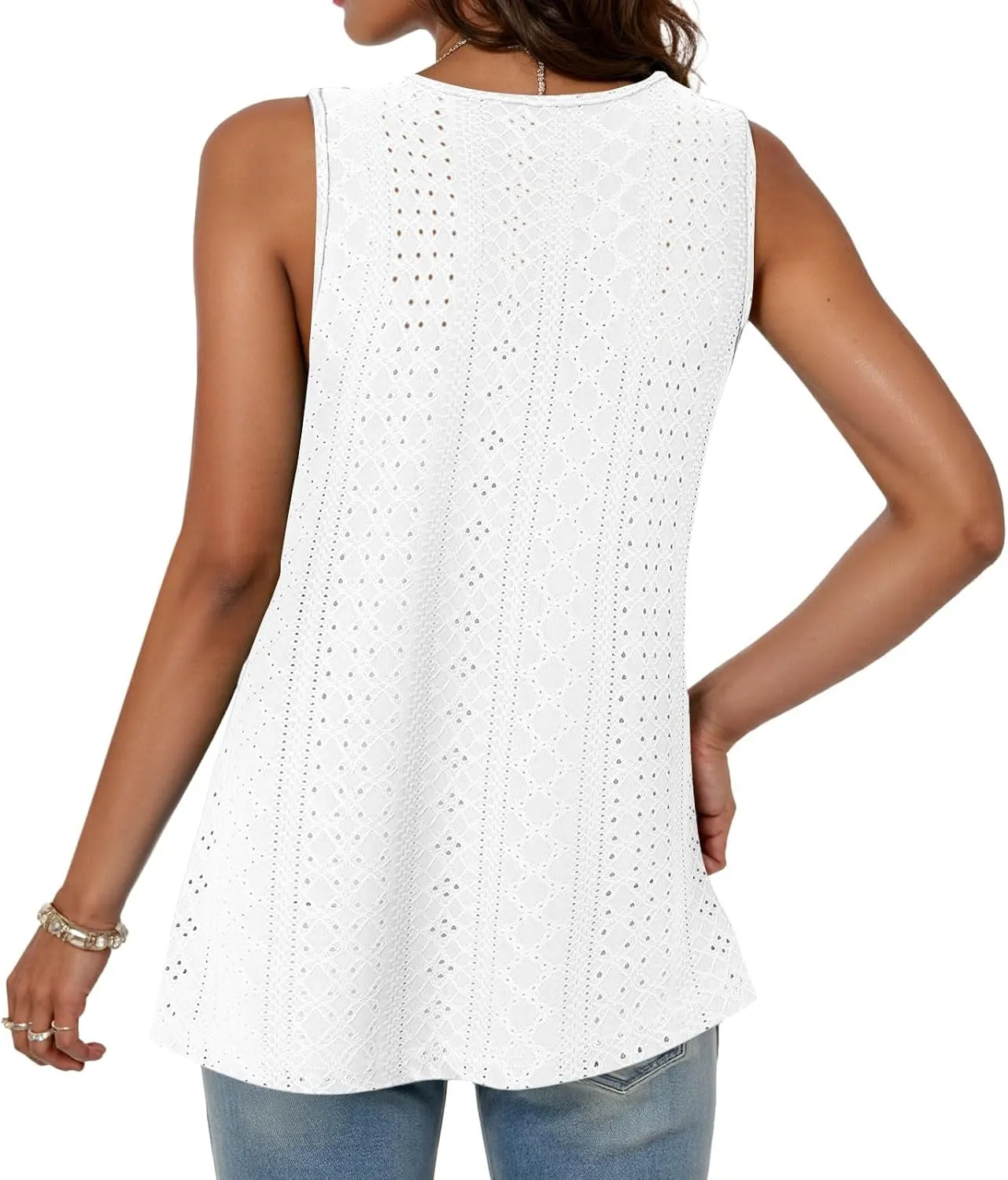 Tank Tops for Women 2025 Trendy Flowy Peplum Tops for Women Dressy Sleeveless V Neck Babydoll Tank Tops