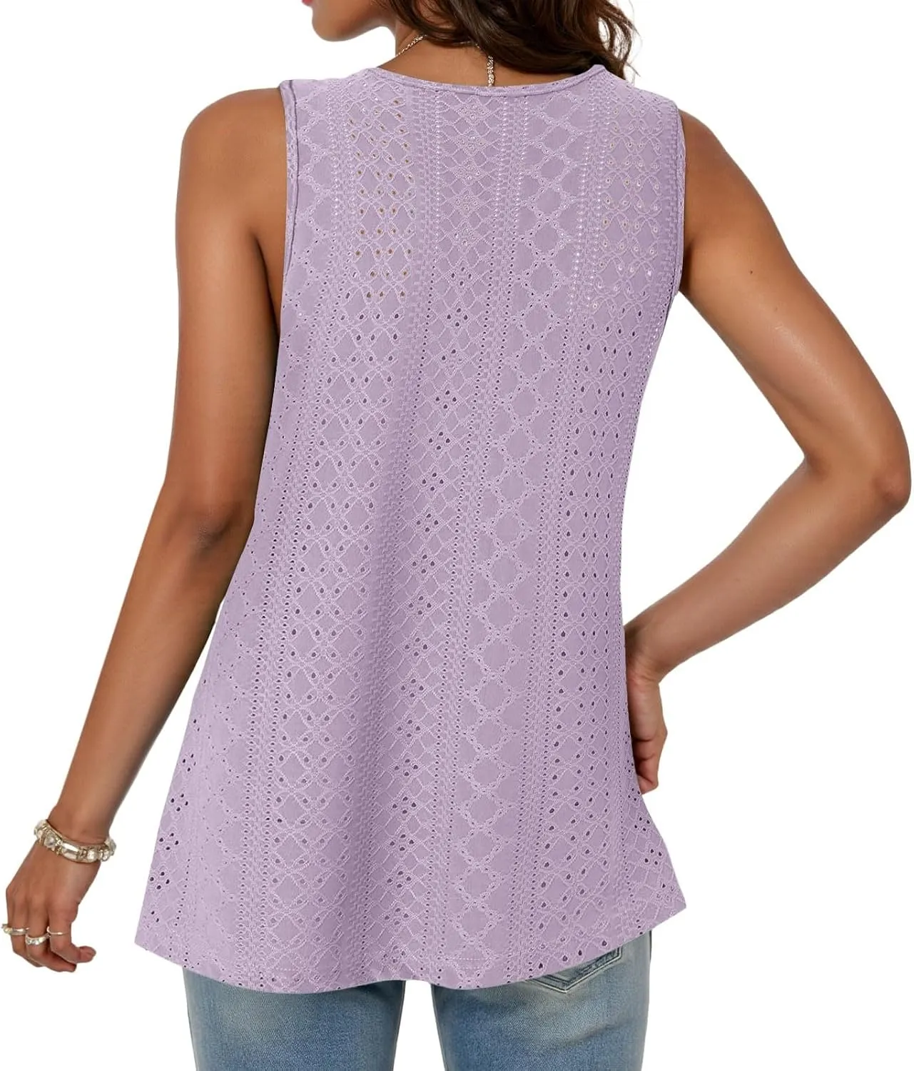 Tank Tops for Women 2025 Trendy Flowy Peplum Tops for Women Dressy Sleeveless V Neck Babydoll Tank Tops