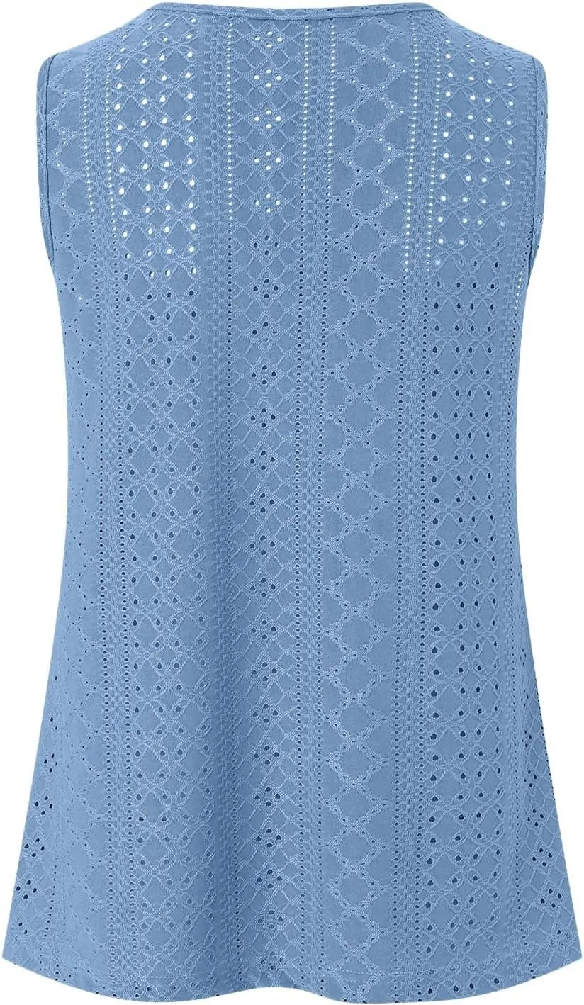 Tank Tops for Women 2025 Trendy Flowy Peplum Tops for Women Dressy Sleeveless V Neck Babydoll Tank Tops