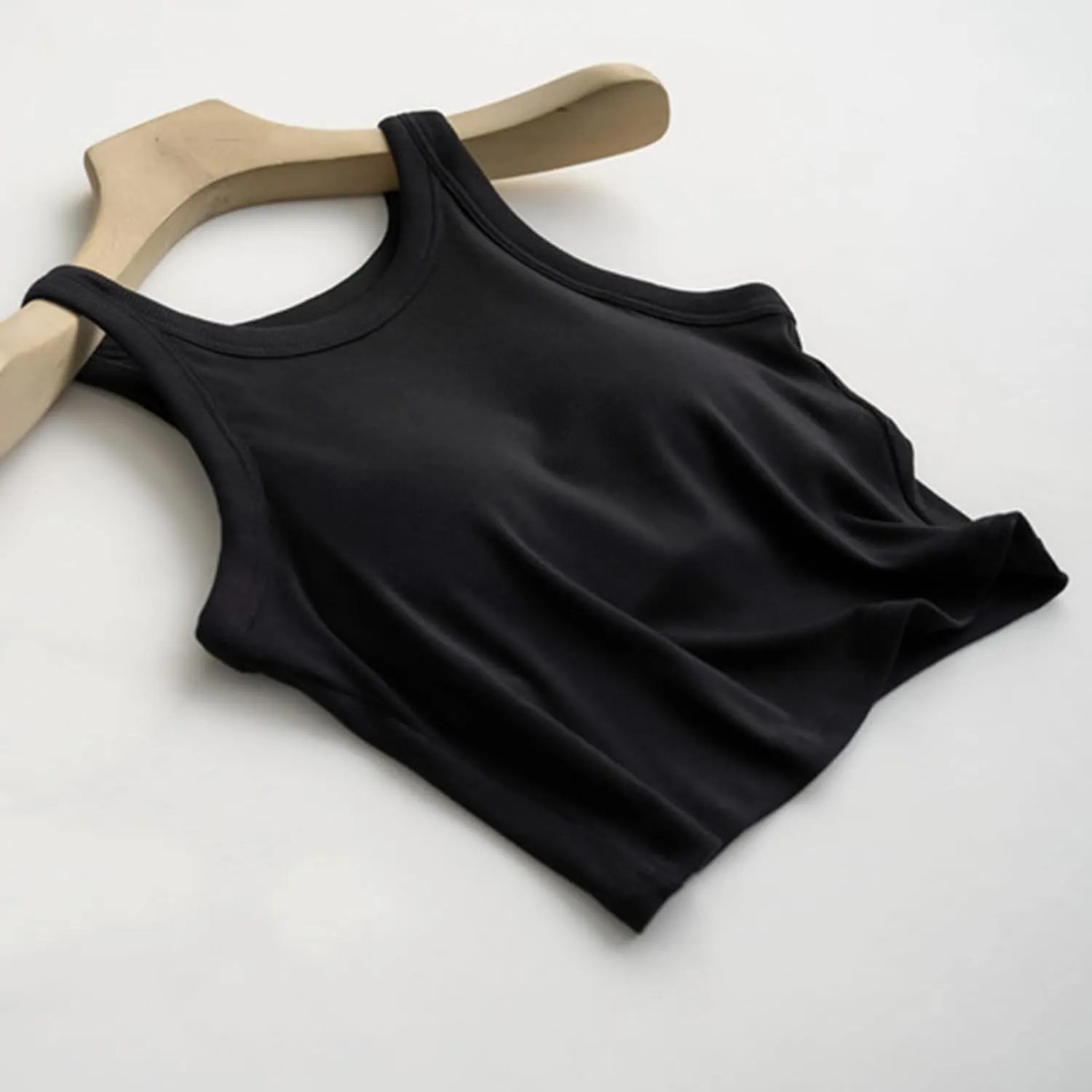Tank Tops for Women Built in Bra Spaghetti Strap Workout Shelf Bra Camisole Top Padded Solid Sport Under Clothe