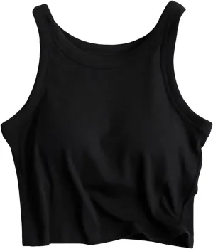 Tank Tops for Women Built in Bra Spaghetti Strap Workout Shelf Bra Camisole Top Padded Solid Sport Under Clothe