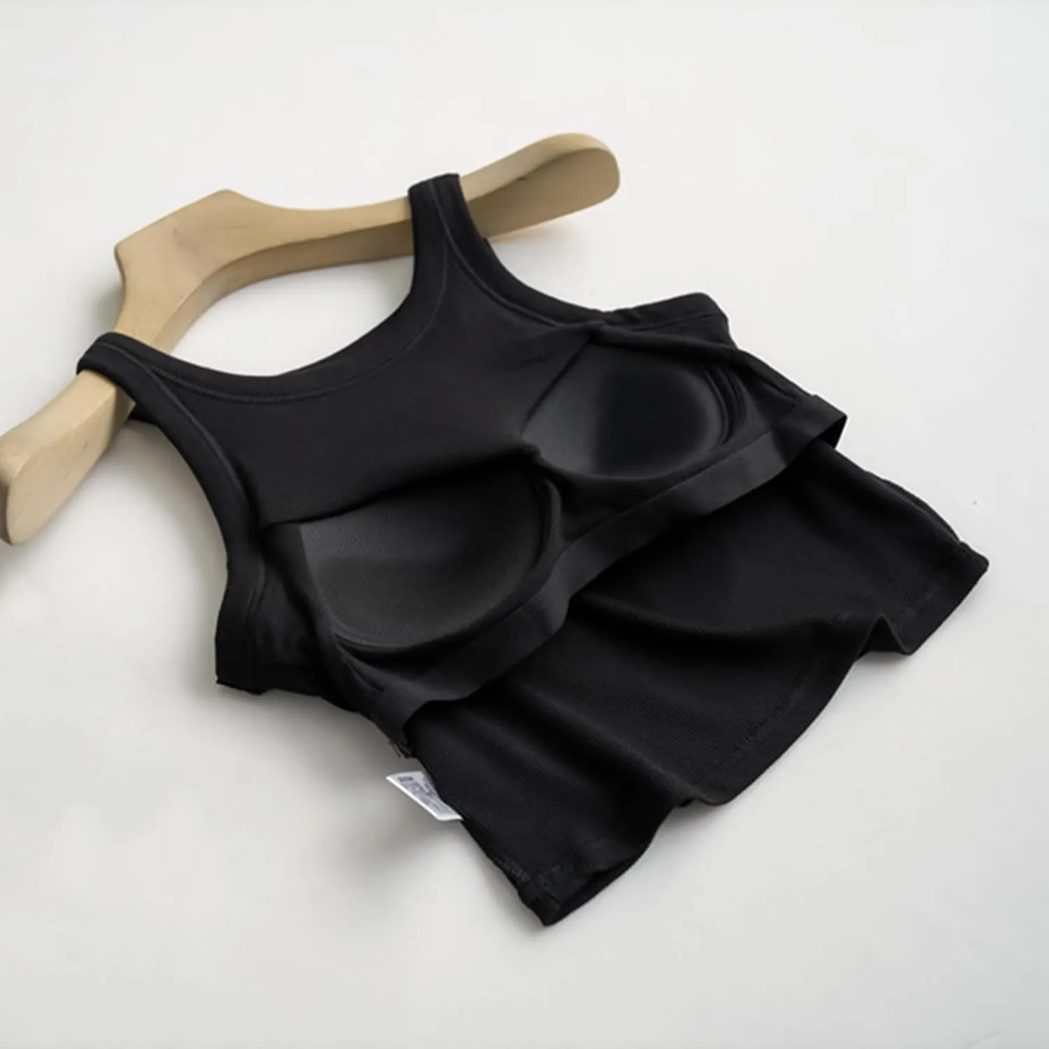 Tank Tops for Women Built in Bra Spaghetti Strap Workout Shelf Bra Camisole Top Padded Solid Sport Under Clothe