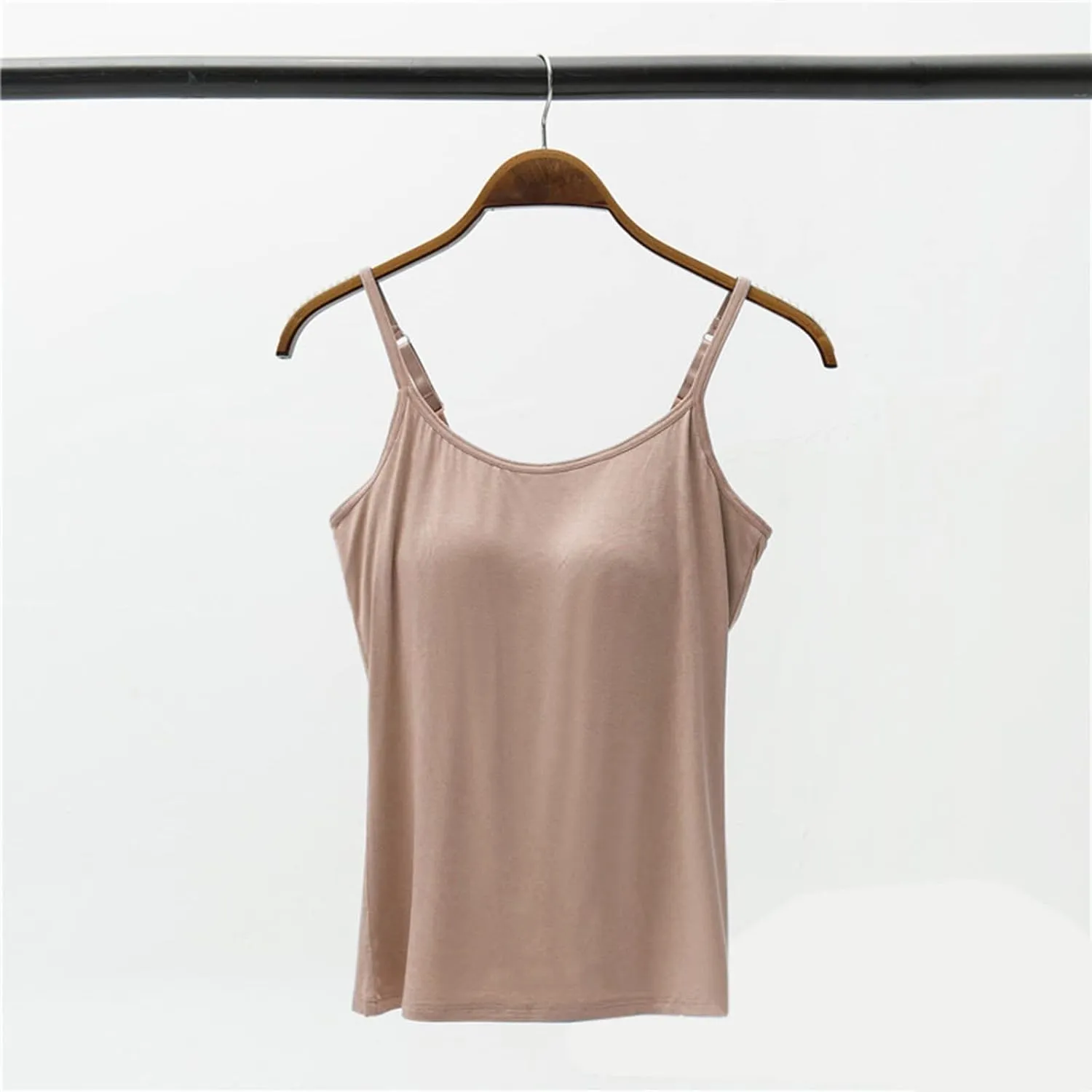 Tank Tops for Women Built with Shelf Bra Chest Adjustable Spaghetti Strap Cotton Tanks Layering Workout Undershirts