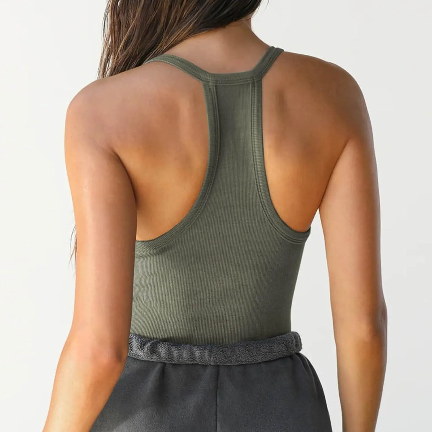 Tank Tops for Women Crop Camisole Summer Fashion Sleeveless Ribbed Workout Basic Going Out Gym Spring Clothes