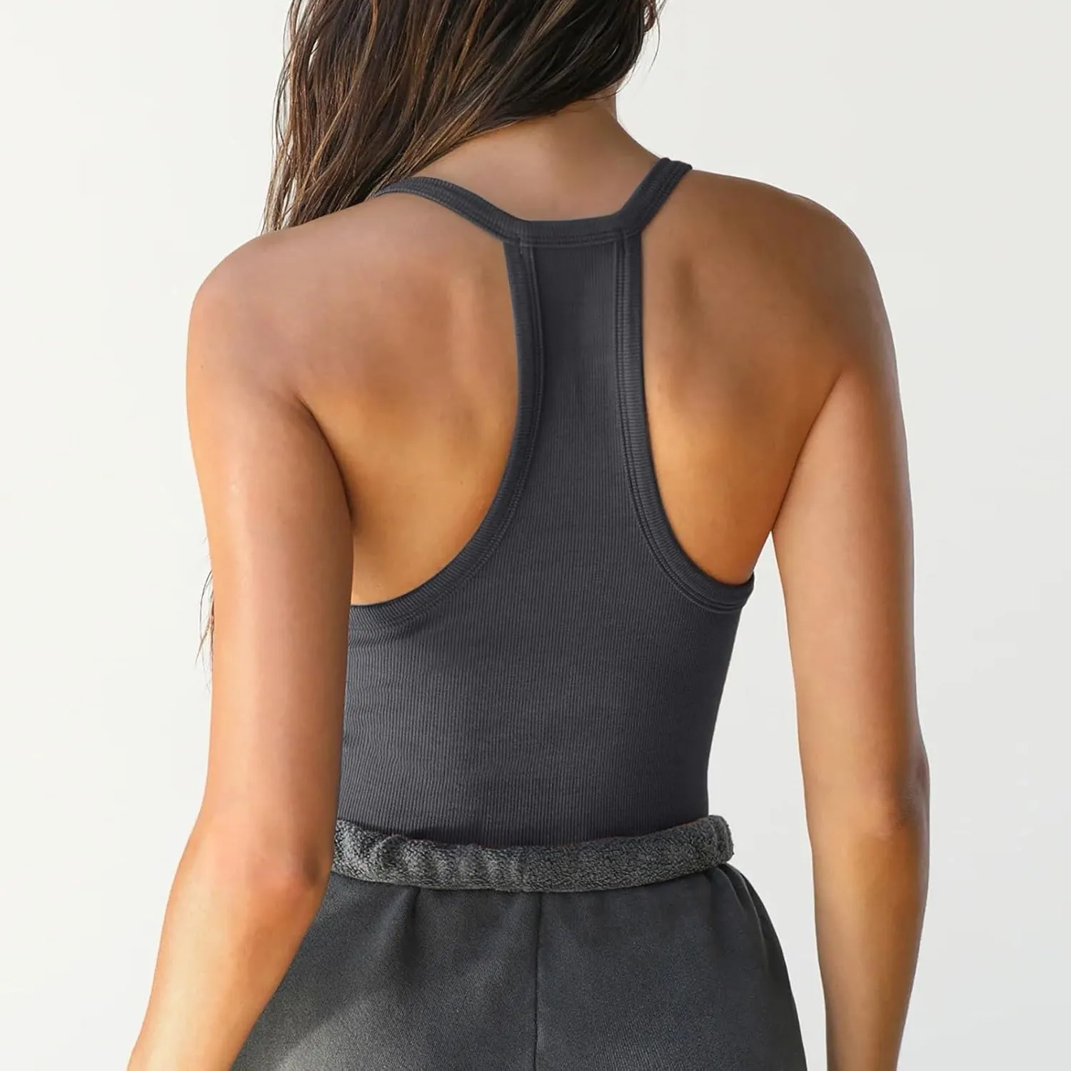 Tank Tops for Women Crop Camisole Summer Fashion Sleeveless Ribbed Workout Basic Going Out Gym Spring Clothes
