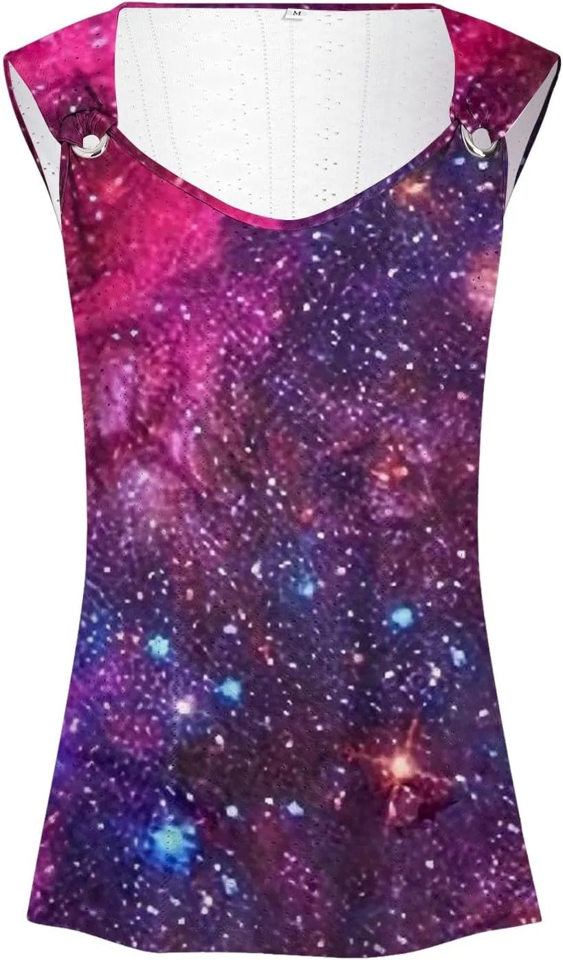 Tank Tops for Women Loose Fit Casual Summer Spaghetti Strap Trendy Spring Cute Lace Sleeveless T Shirts