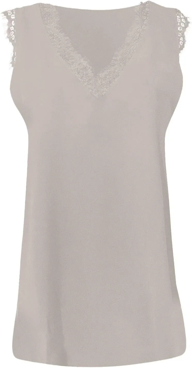 Tank Tops for Women Summer Tank Top V Neck Silk Satin Blouse Sleeveless Shirt Business Casual Dressy Clothes
