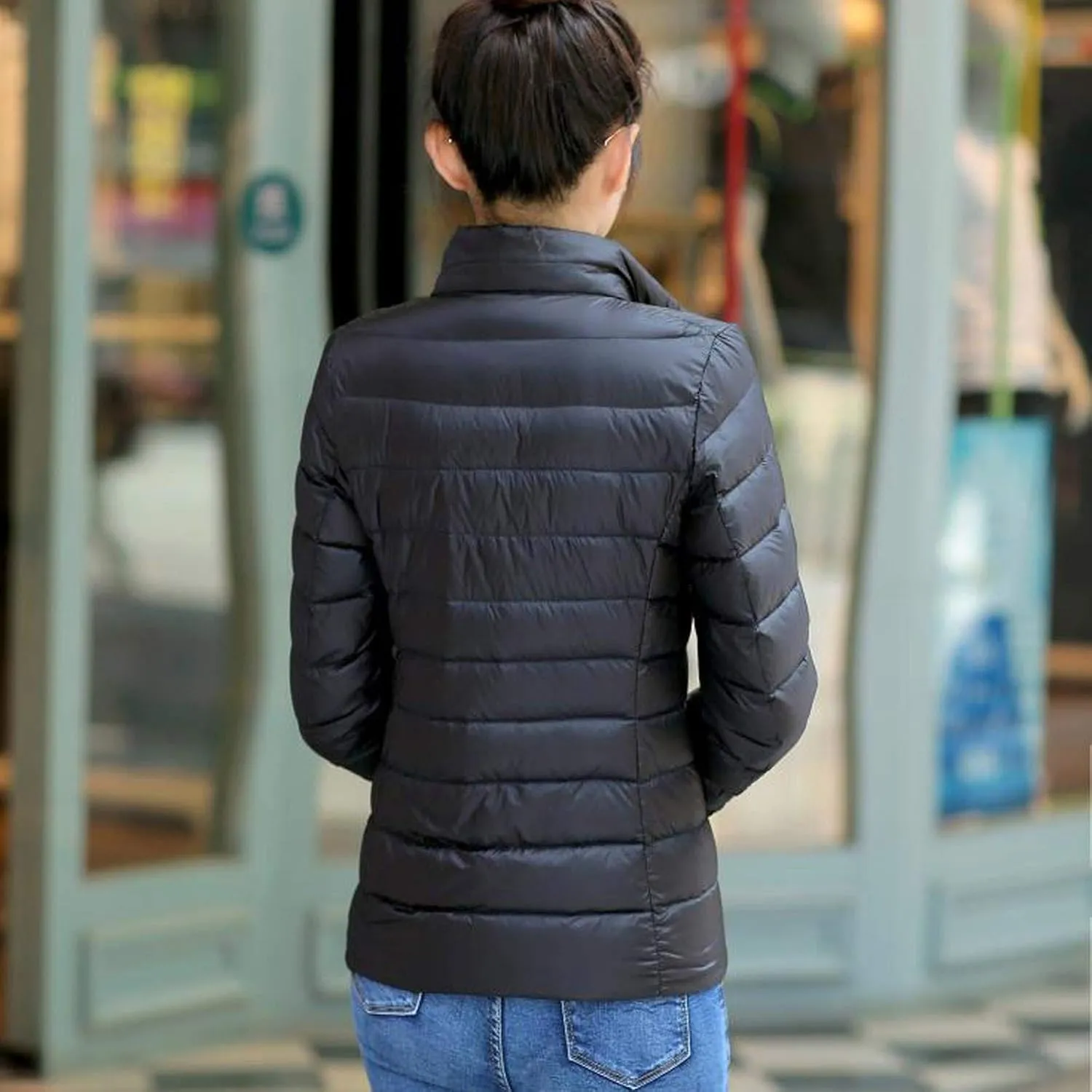 TIMIFIS Puffer Jacket Womens Winter Lightweight Down Coats Casual Zipper Quilted Jackets Plus Size Outerwear with Pockets
