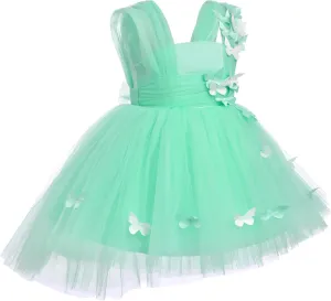 Toddler Baby Flower Girls Sequins Bowknot High Low Tutu Dress Petal Lace Princess Pageant Wedding Birthday Party Formal Gown