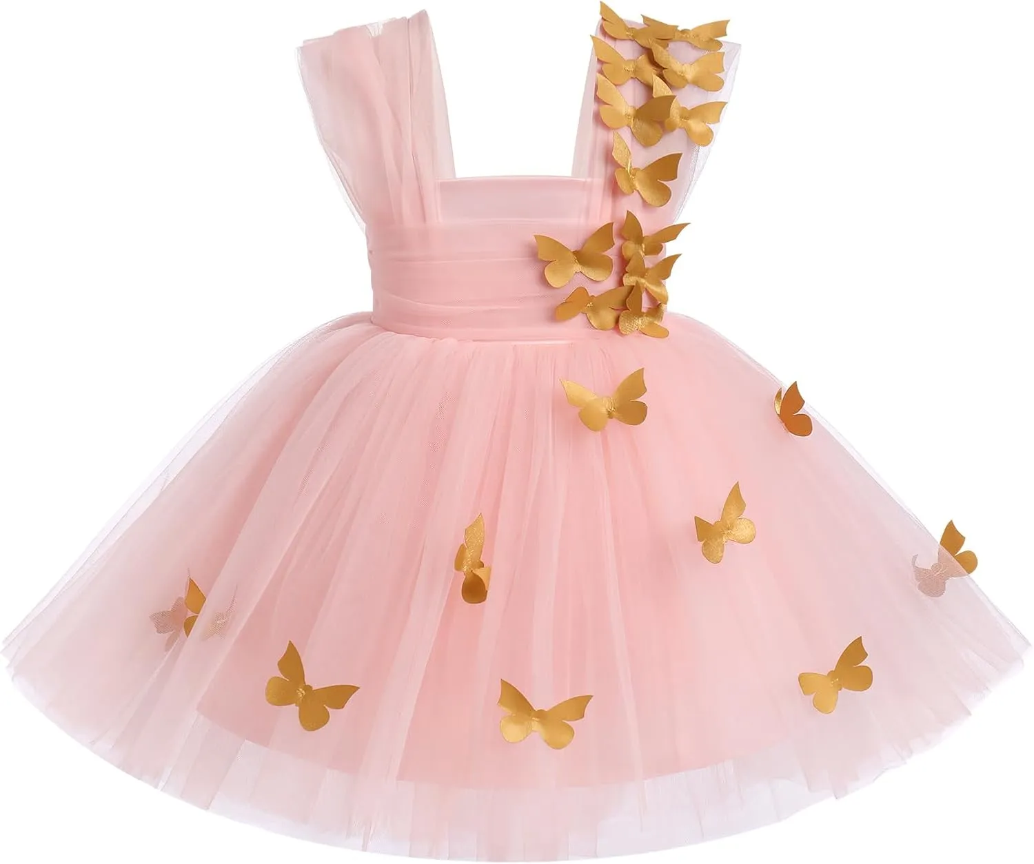 Toddler Baby Flower Girls Sequins Bowknot High Low Tutu Dress Petal Lace Princess Pageant Wedding Birthday Party Formal Gown