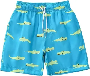 Toddler Cotton Summer Beach Shorts Boys Swim Trunks Elastic Waist Drawstring Loose Fit Athletic Girls Summer Wear