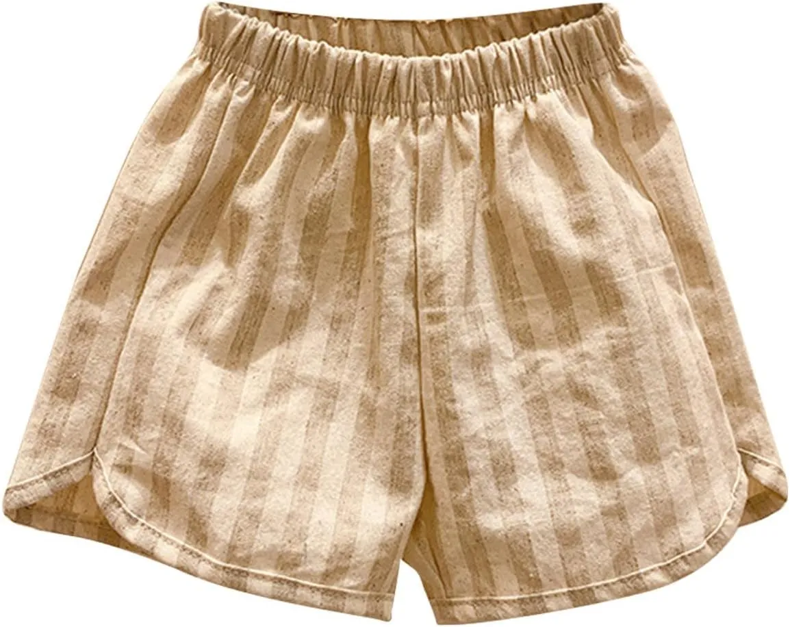 Toddler Girls Boys Athletic Soccer Shorts Basketball Sports Shorts Kids Quick Dry Plaid Running Pants Jogger Pants