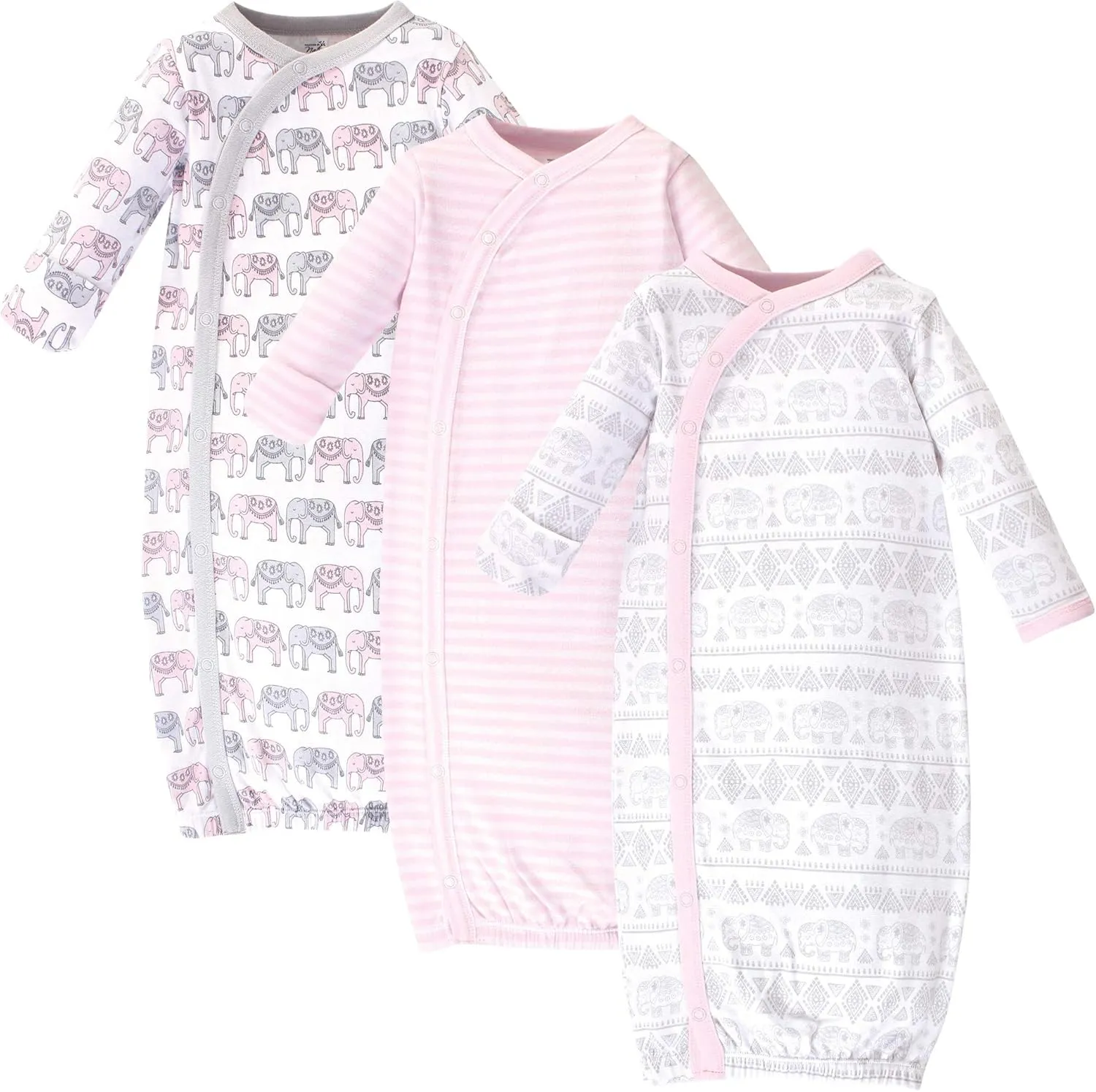 Touched by Nature Baby Girls' Organic Cotton Kimono Gowns