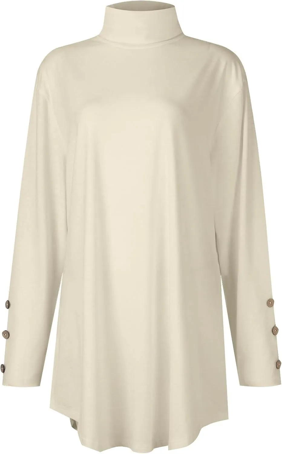 Tunic Sweatshirts for Women Spring Fashion Long Shirts to Wear with Leggings Casual Turtleneck Long Sleeve Pullover Tops