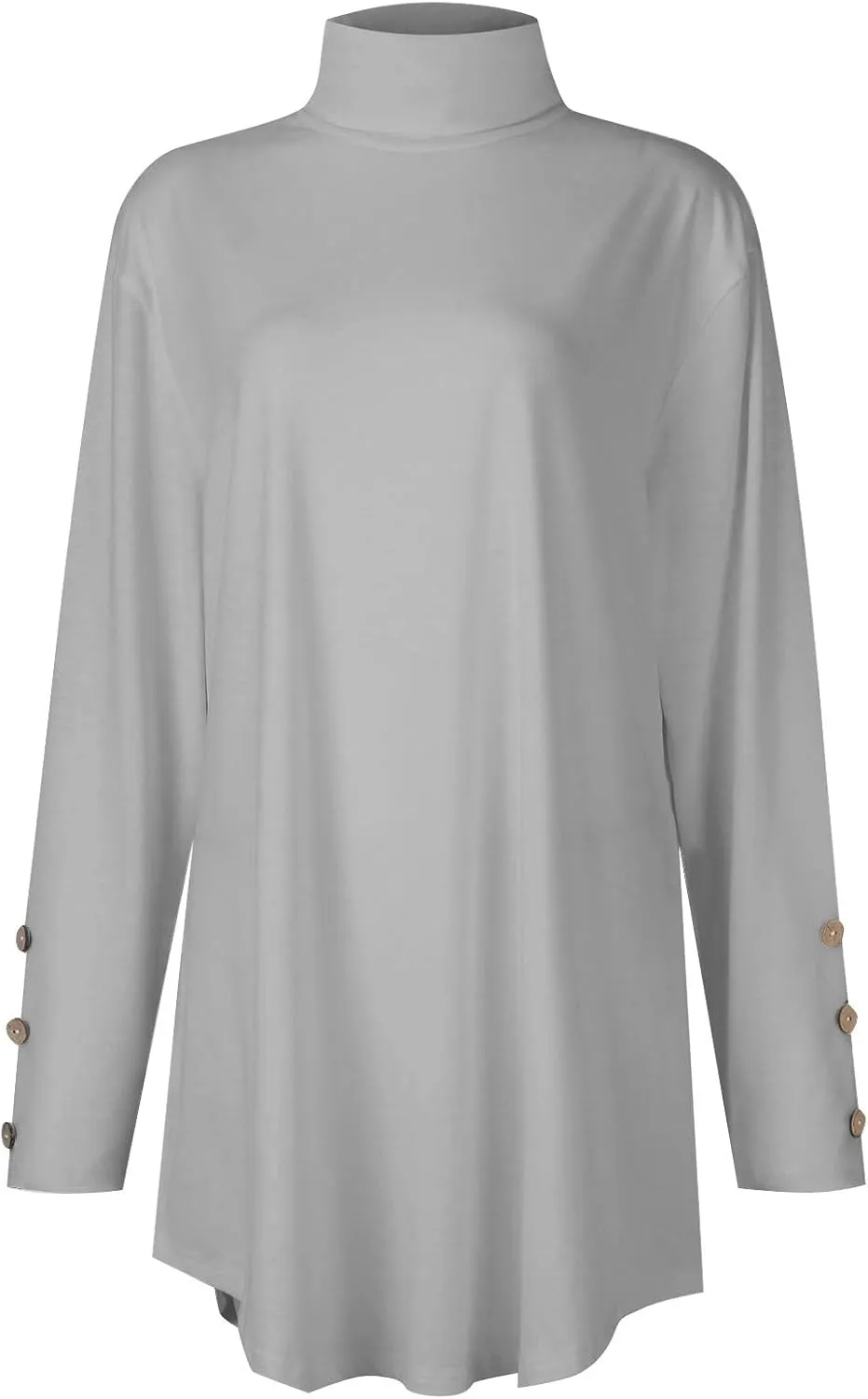 Tunic Sweatshirts for Women Spring Fashion Long Shirts to Wear with Leggings Casual Turtleneck Long Sleeve Pullover Tops