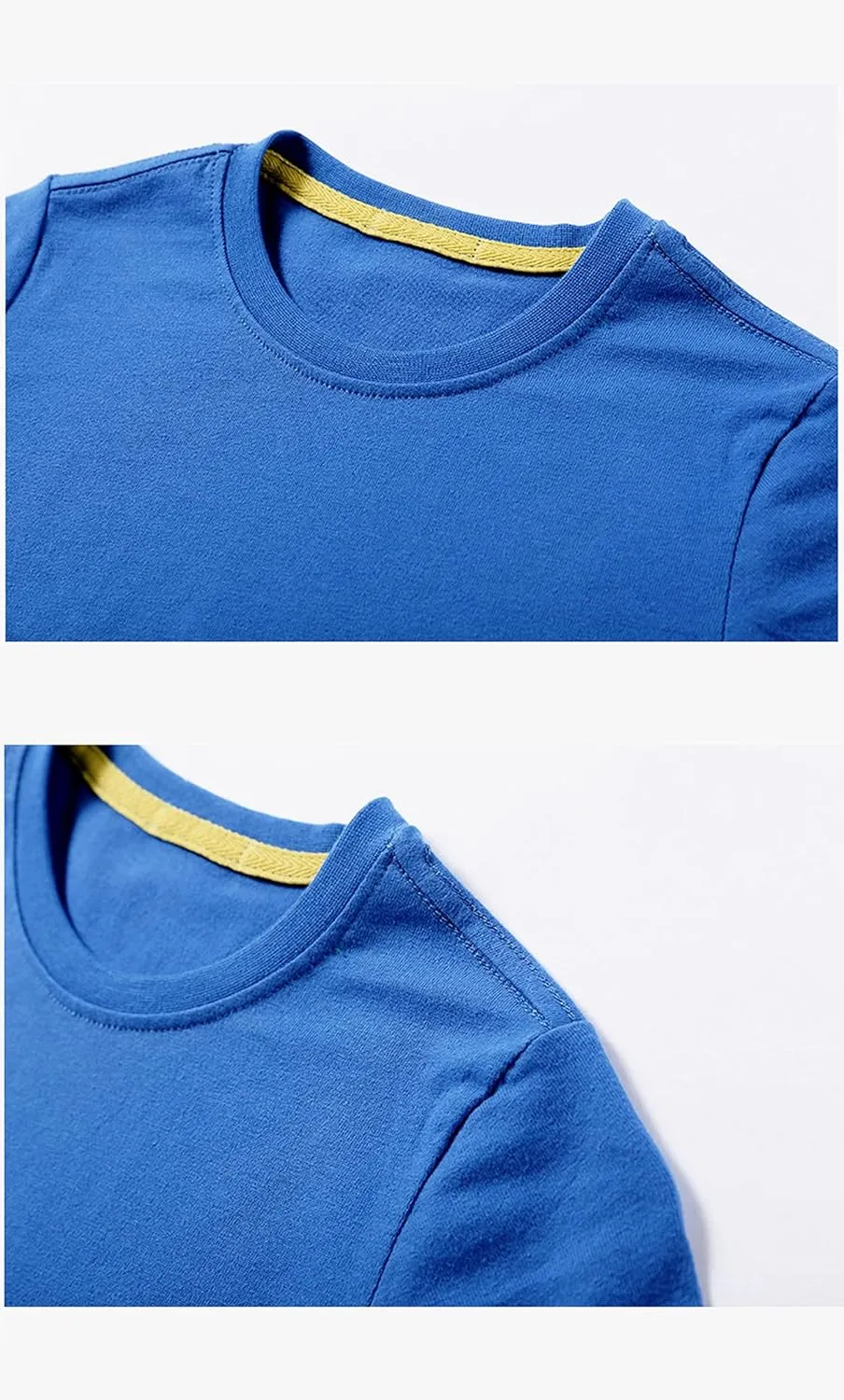 Unisex Kids Baby Soft Cotton Basic T-Shirt Crew Neck Short Sleeve Tops Shirt Solid Tees Boys Girls Summer Clothes