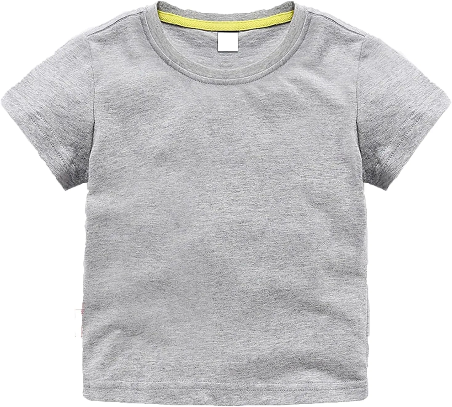 Unisex Kids Baby Soft Cotton Basic T-Shirt Crew Neck Short Sleeve Tops Shirt Solid Tees Boys Girls Summer Clothes