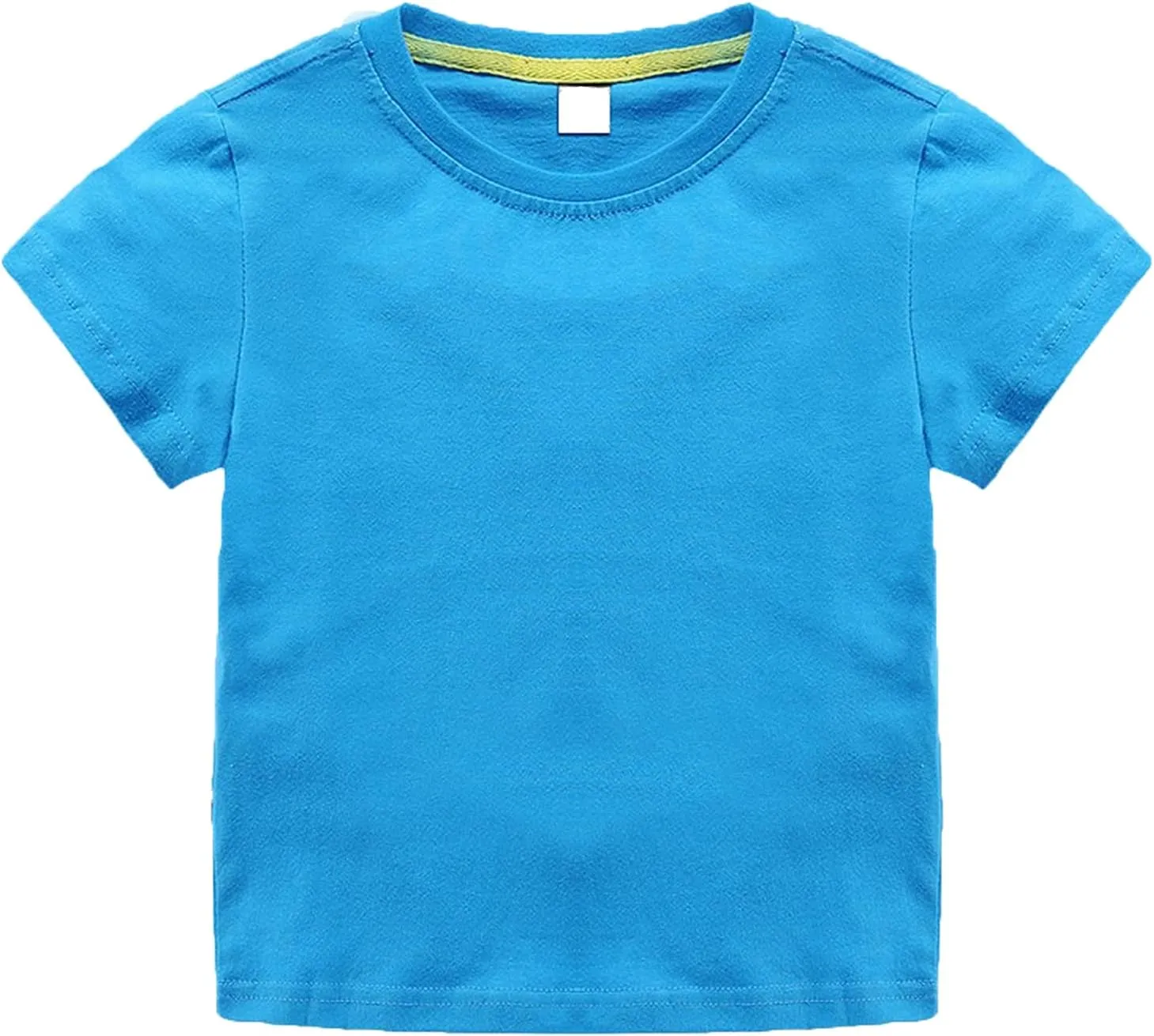 Unisex Kids Baby Soft Cotton Basic T-Shirt Crew Neck Short Sleeve Tops Shirt Solid Tees Boys Girls Summer Clothes