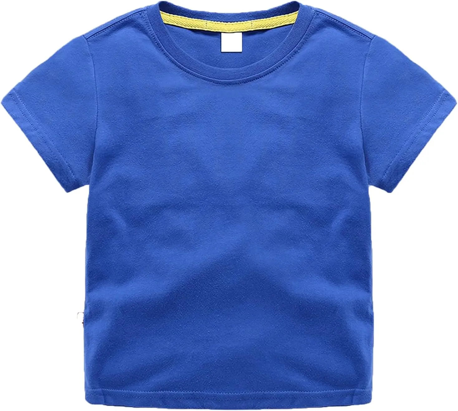 Unisex Kids Baby Soft Cotton Basic T-Shirt Crew Neck Short Sleeve Tops Shirt Solid Tees Boys Girls Summer Clothes