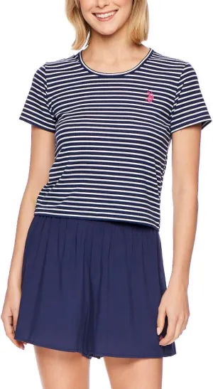 U.S. Polo Assn. Summer Pajamas for Women - Knit Tee and Woven Shorts PJ Set for Women - Sleep and Lounge Sets