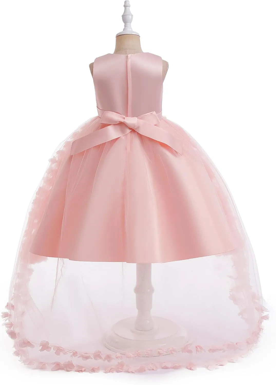 VORLITS Flower Dress Elegant Party Gowns Sleeveless Tutu Tulle High Low Pageant Dress Wedding Party